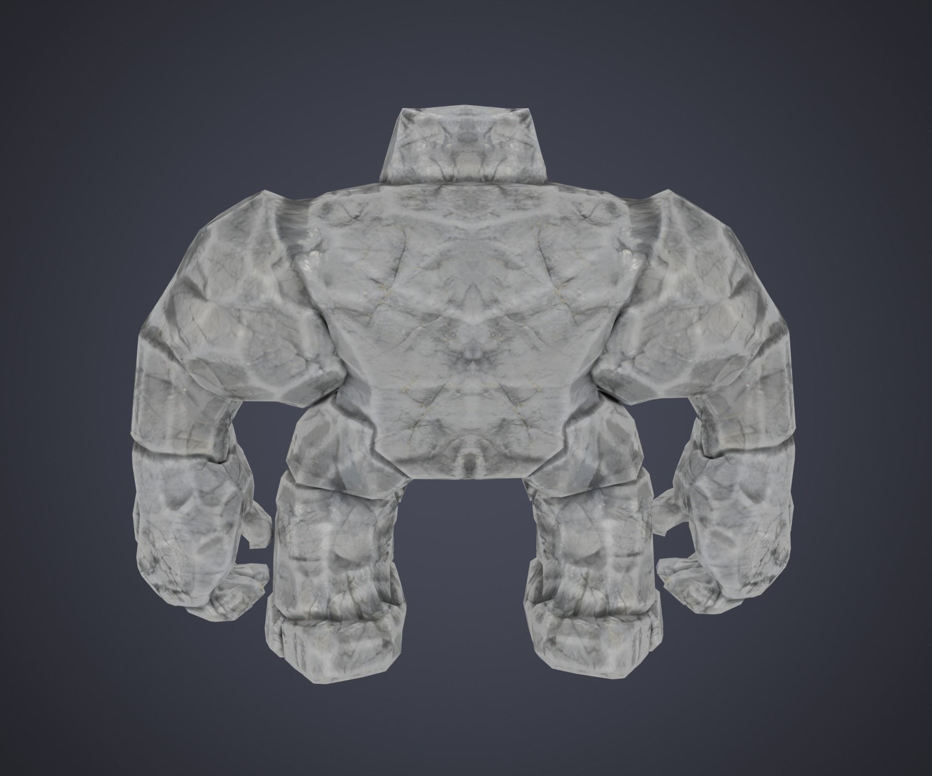 Character Creature Monster Stone Golem Rigged Animated Stylized Low-poly 3D model_6