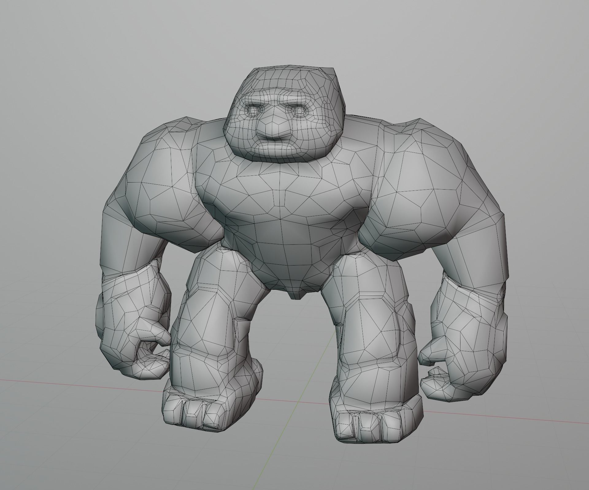 Character Creature Monster Stone Golem Rigged Animated Stylized Low-poly 3D model_5