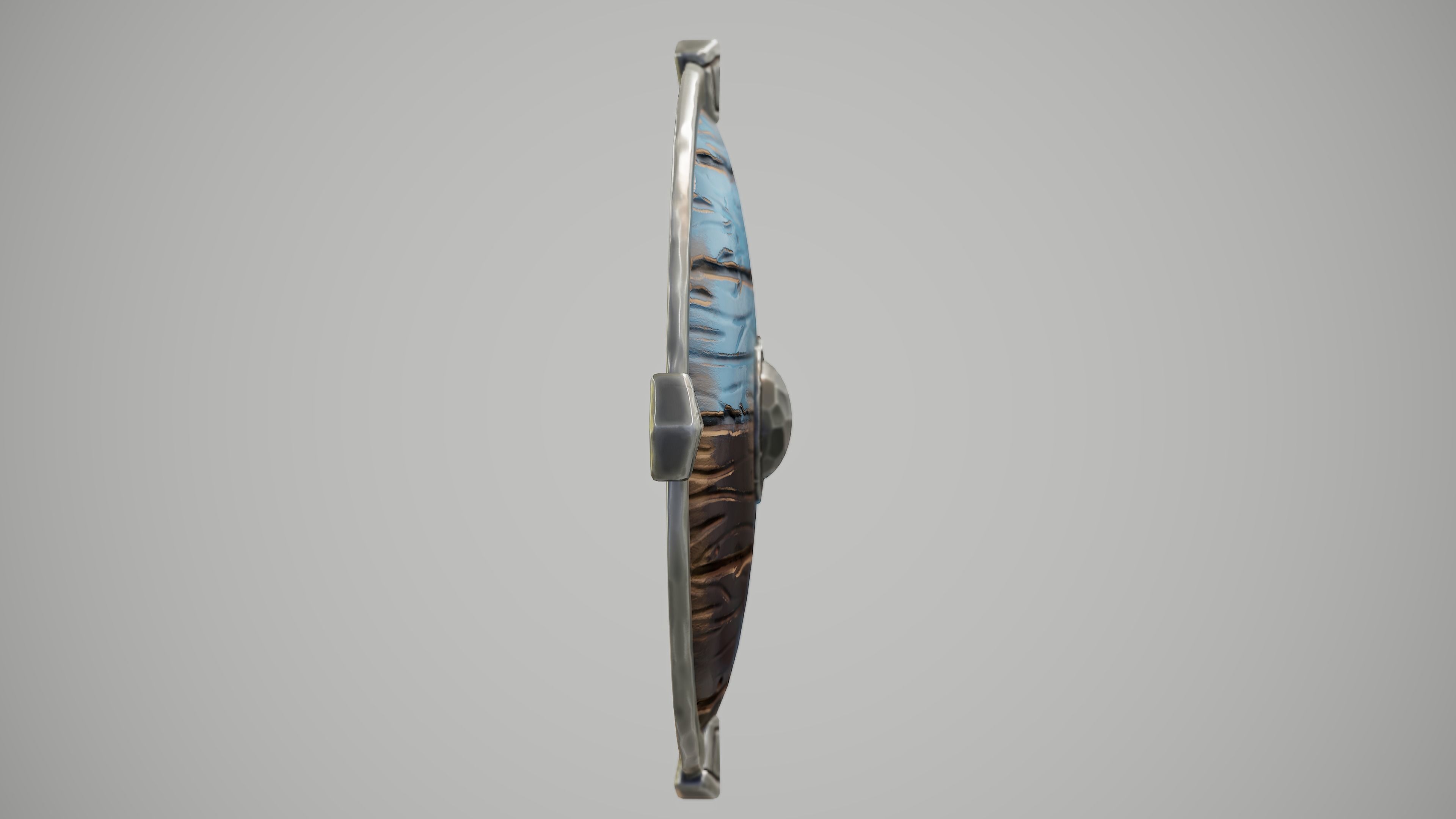 Stylized Viking Shield Low-poly 3D model_11