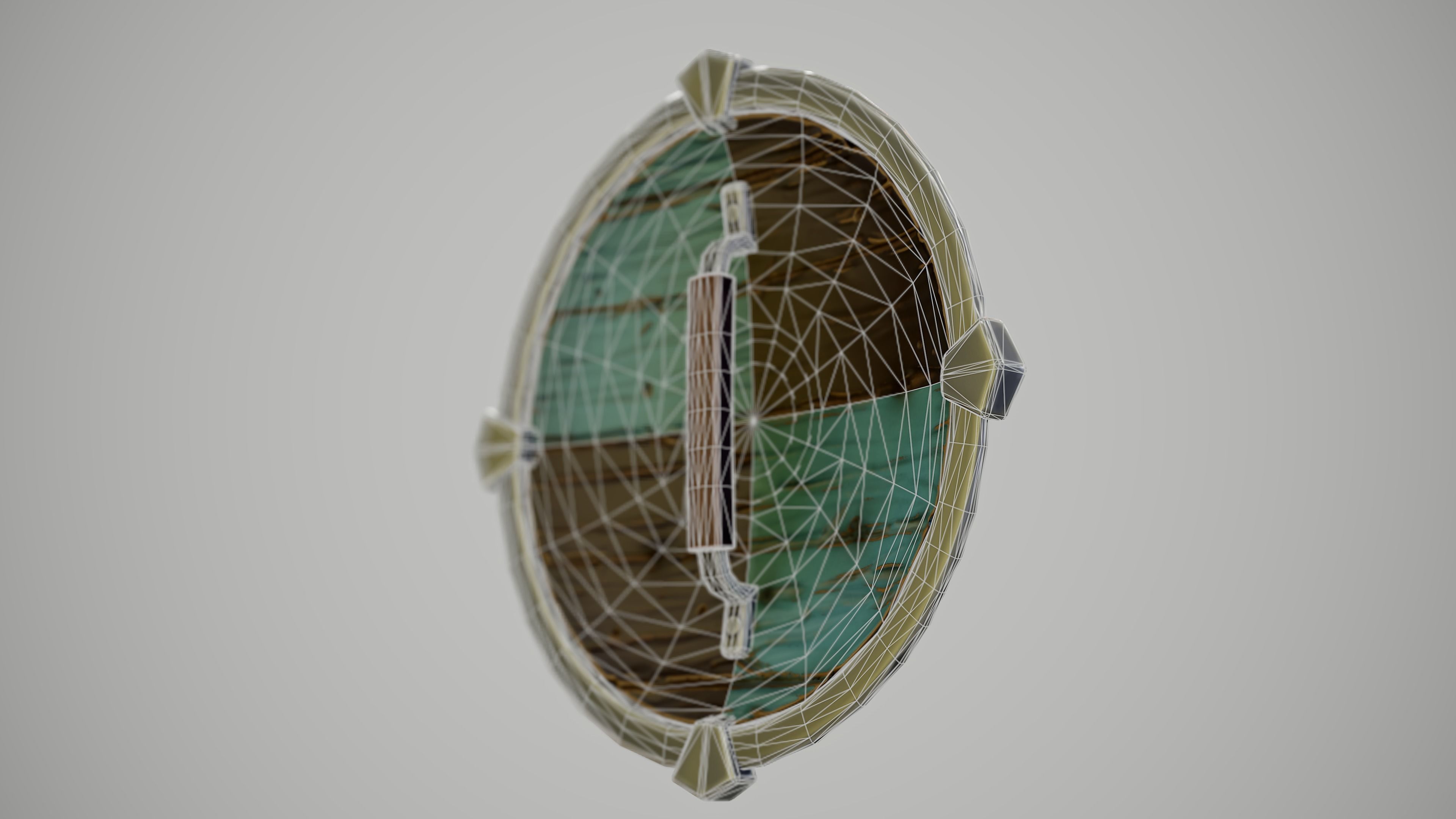 Stylized Viking Shield Low-poly 3D model_10