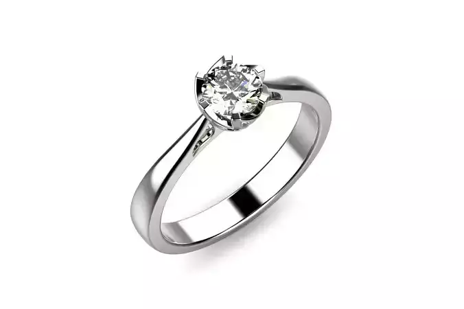 ZP002 diamond engagement ring gold