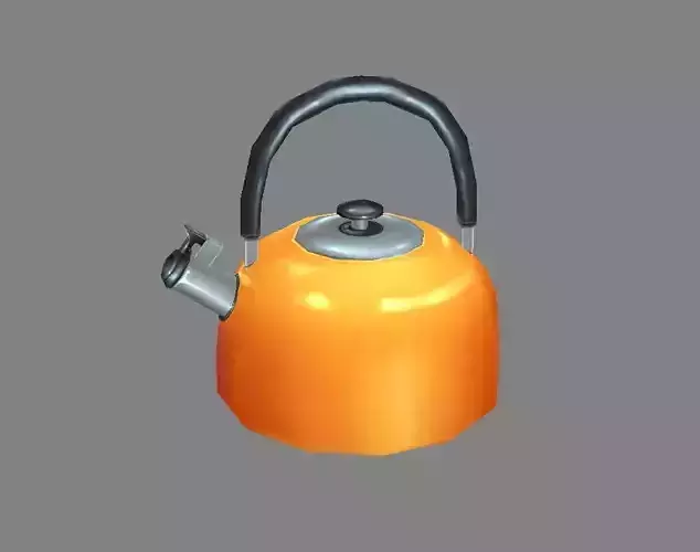 Cartoon kettle - hot water - tea
