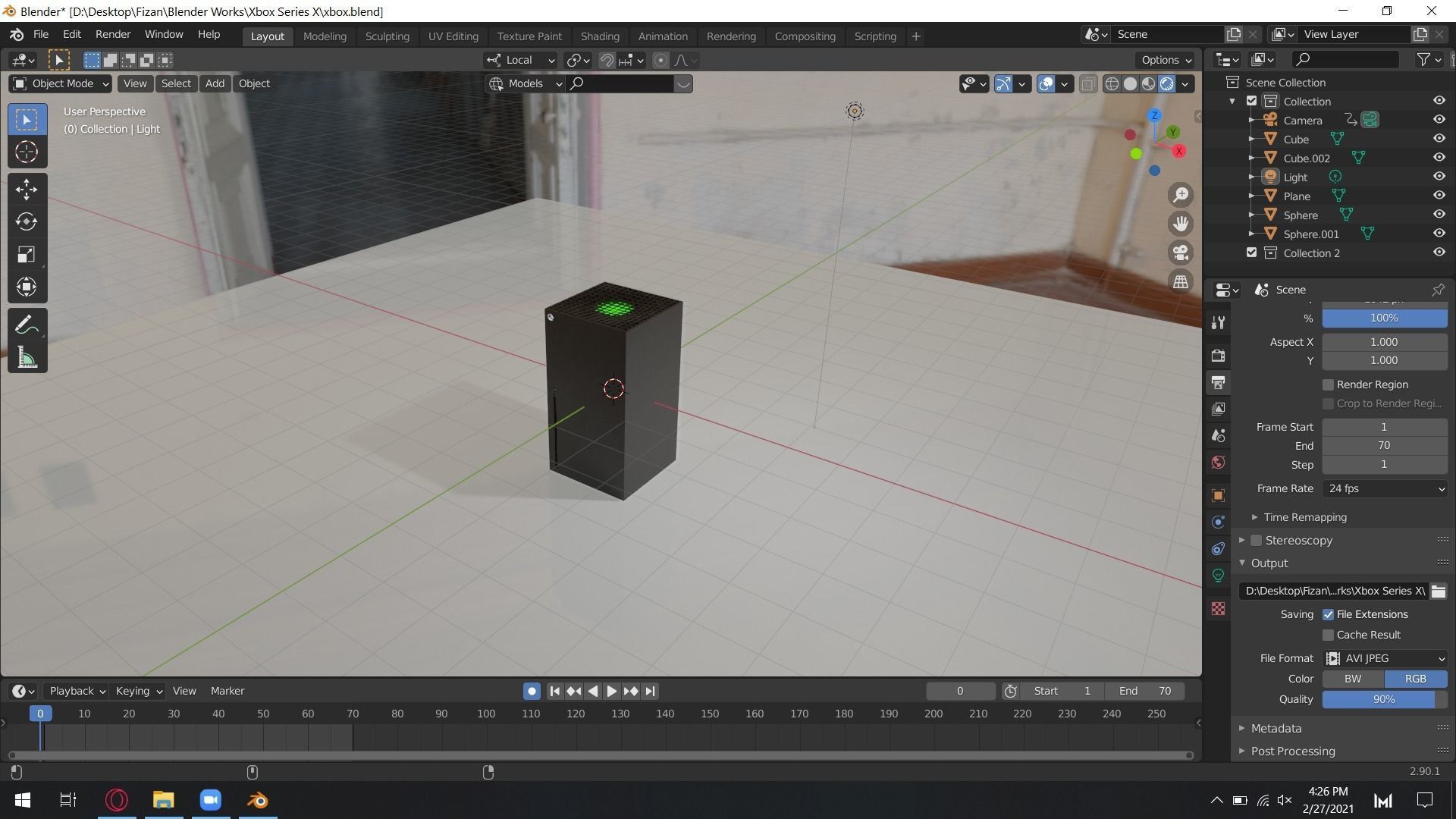 Xbox series-X Free low-poly 3D model_1