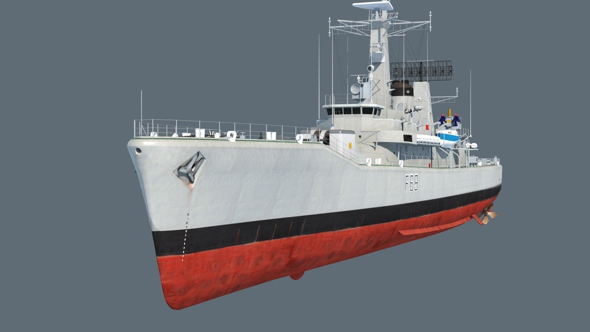 Leander class frigate 3D model_6