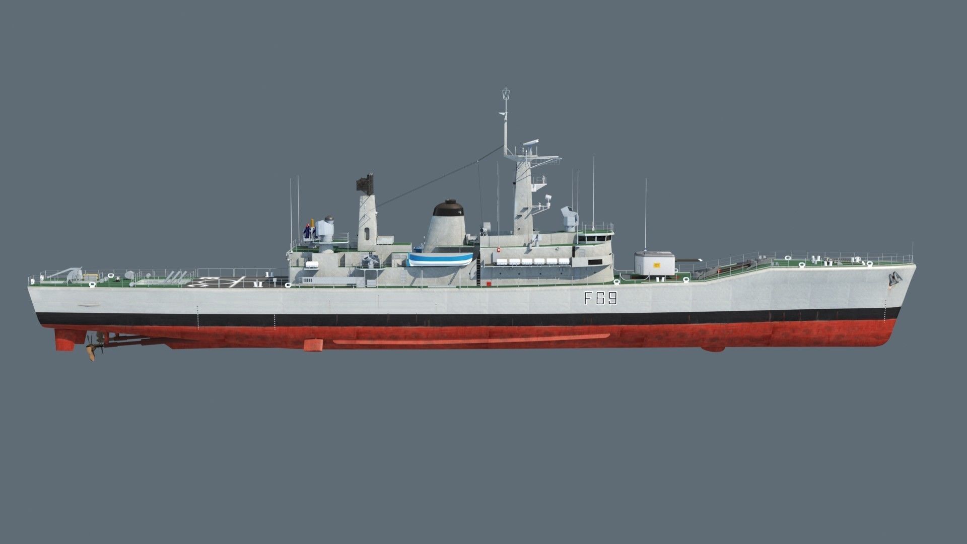 Leander class frigate 3D model_3