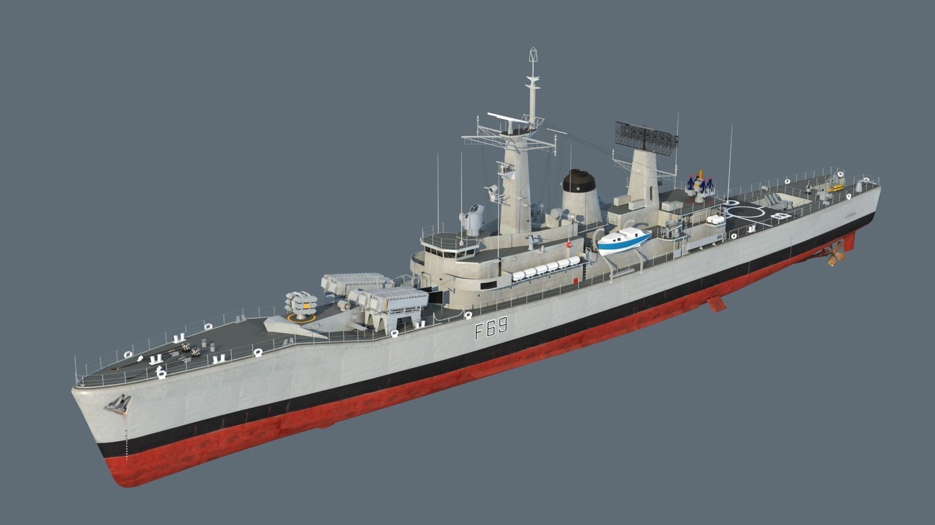 Leander class frigate 3D model_12
