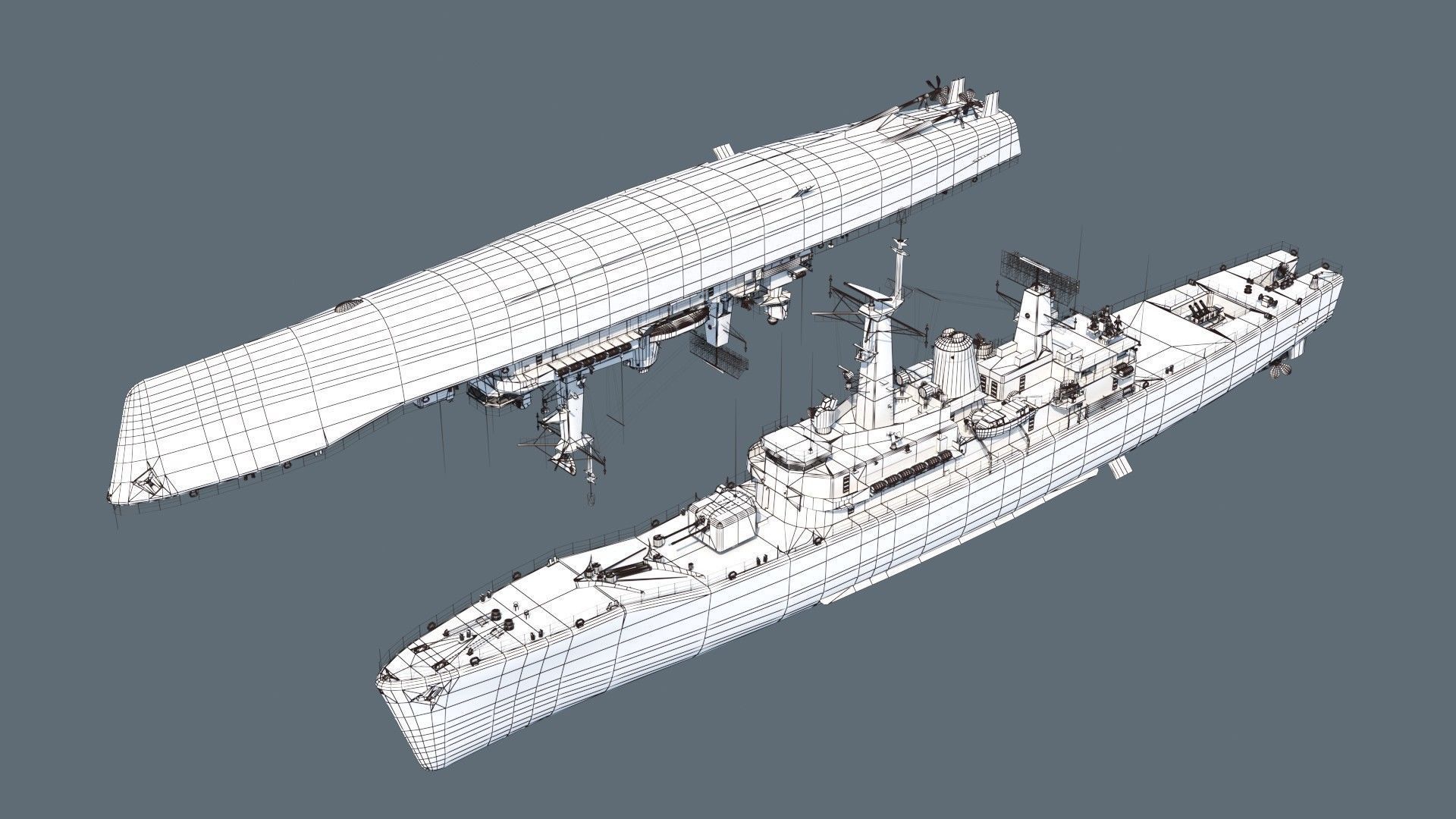 Leander class frigate 3D model_19