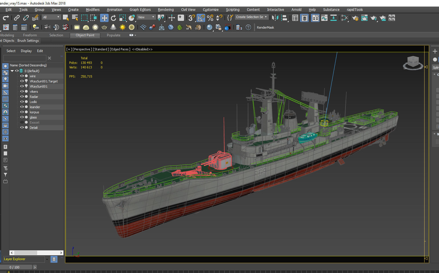 Leander class frigate 3D model_17