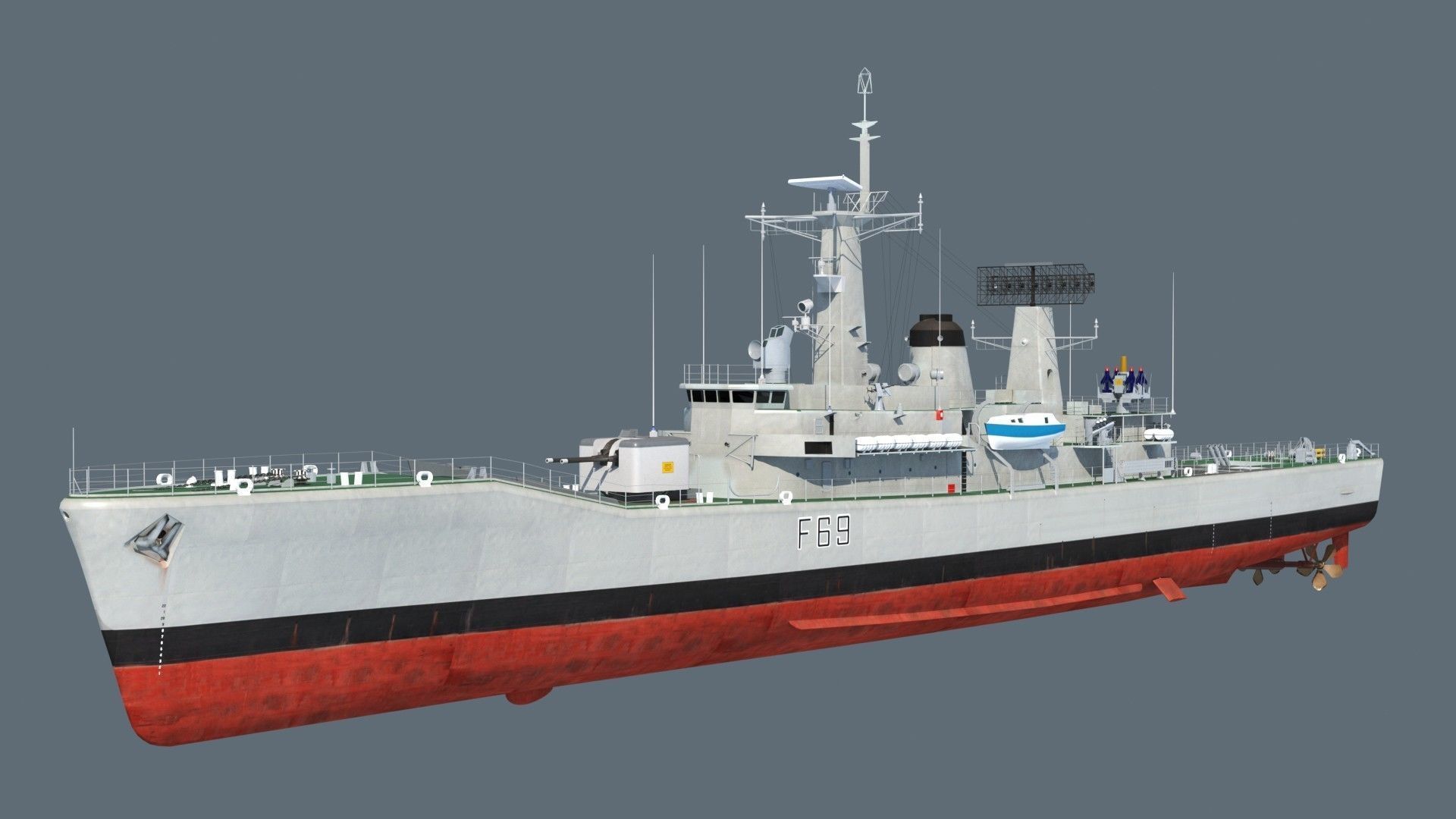 Leander class frigate 3D model_5