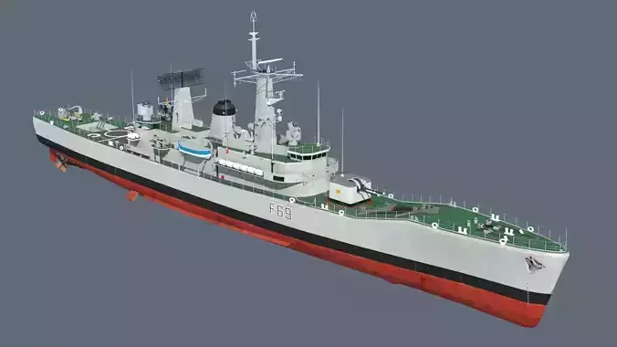 Leander class frigate 3D model