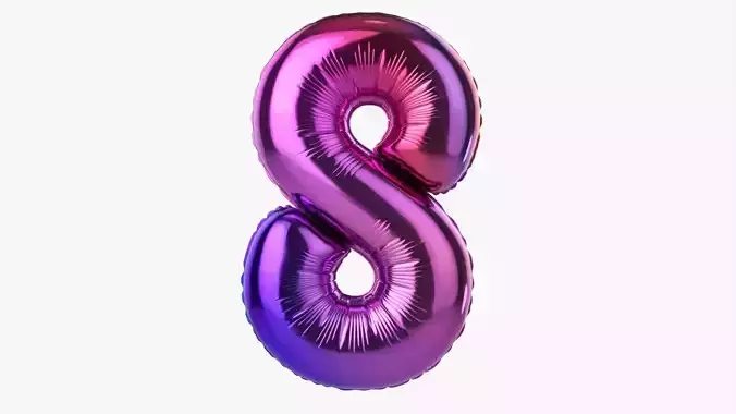 Foil balloon number eight 8