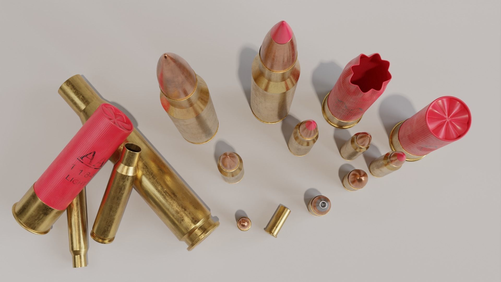 Pack of common ammunition 3D model_4