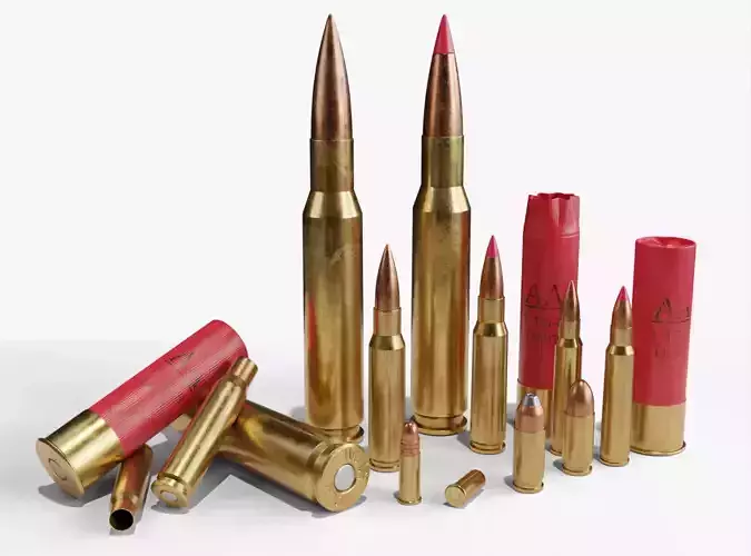 Pack of common ammunition 3D model