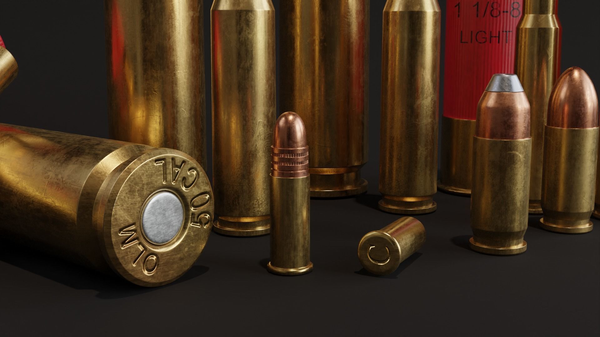 Pack of common ammunition 3D model_5