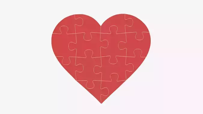 Jigsaw puzzle heart shaped 02