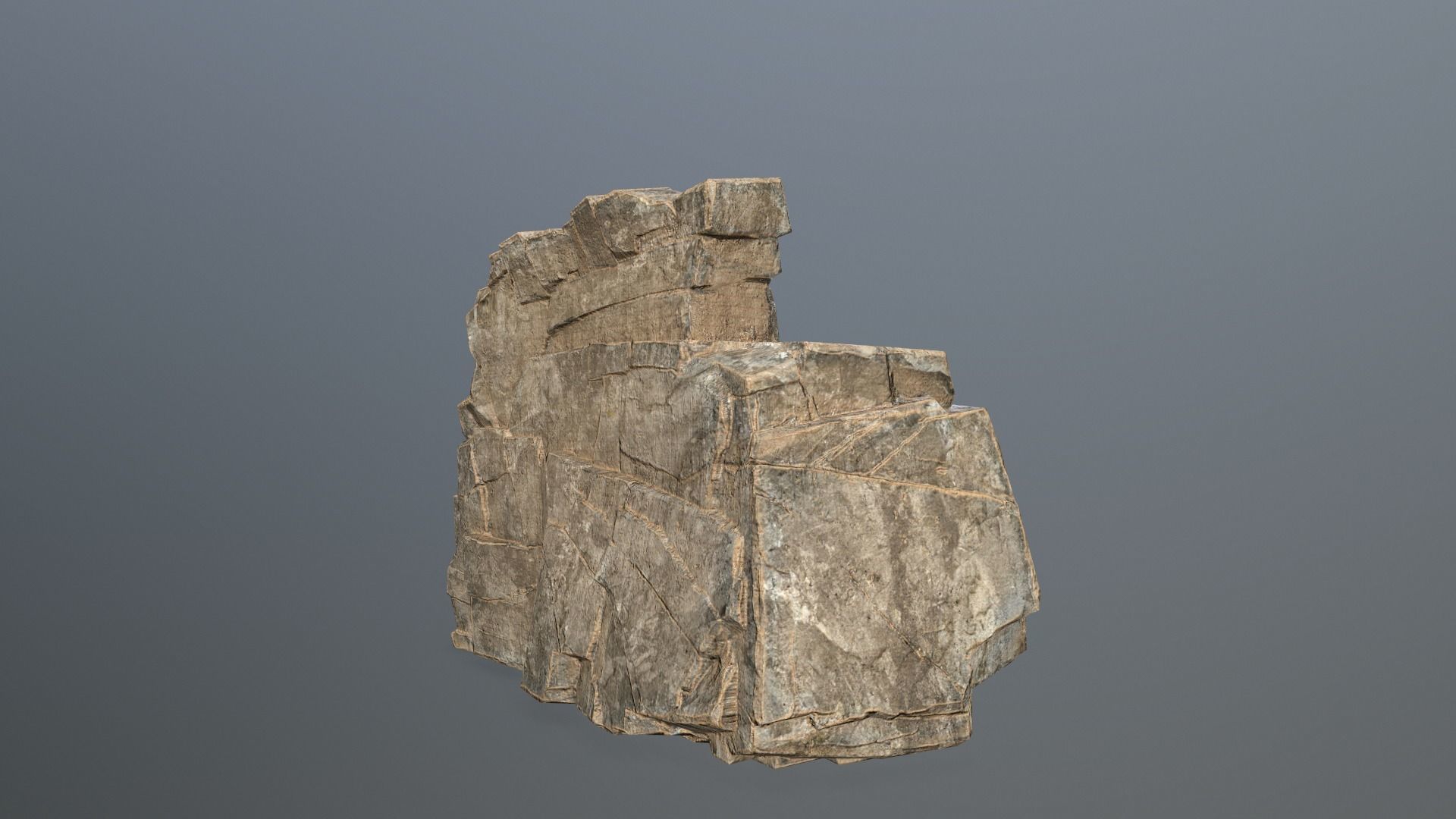 Rock Set Low-poly 3D model_12