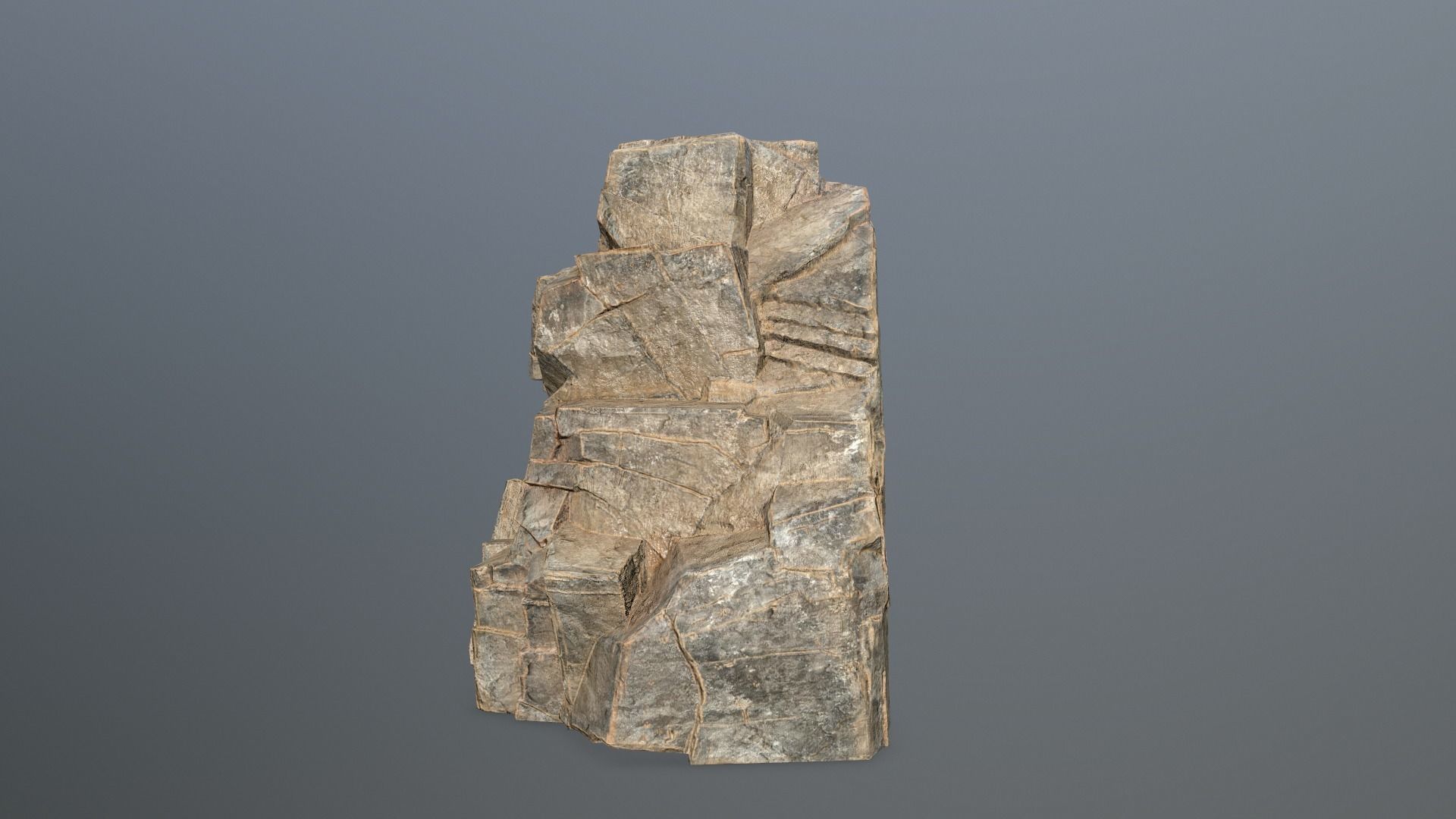 Rock Set Low-poly 3D model_9