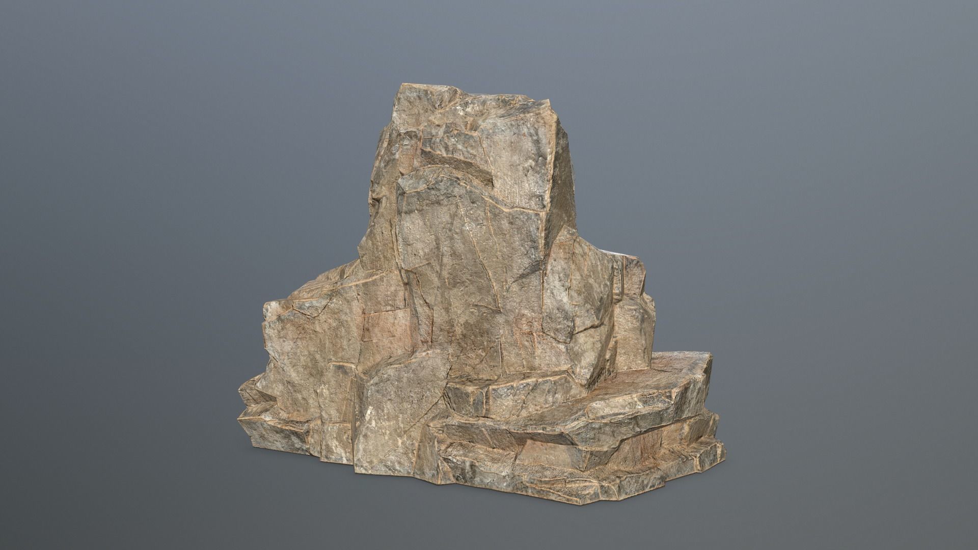 Rock Set Low-poly 3D model_16
