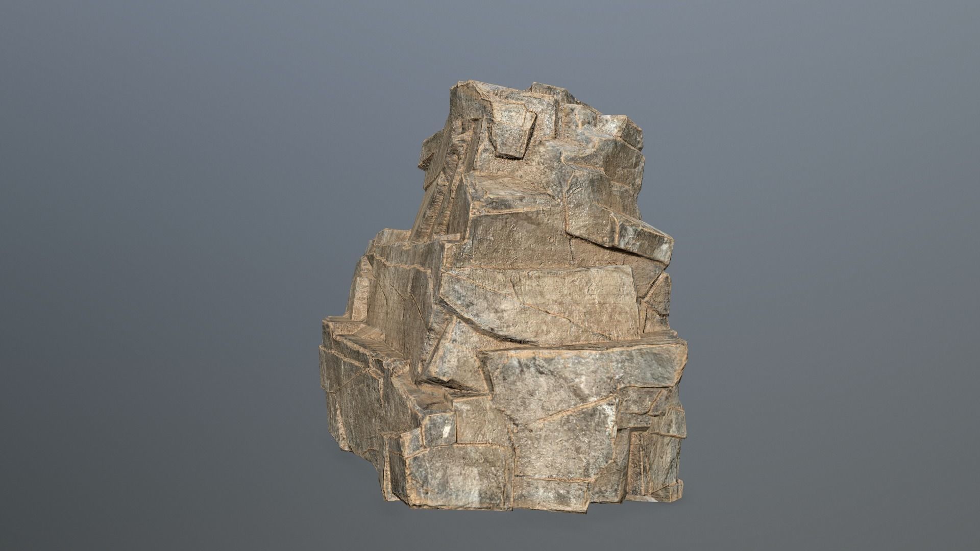 Rock Set Low-poly 3D model_22