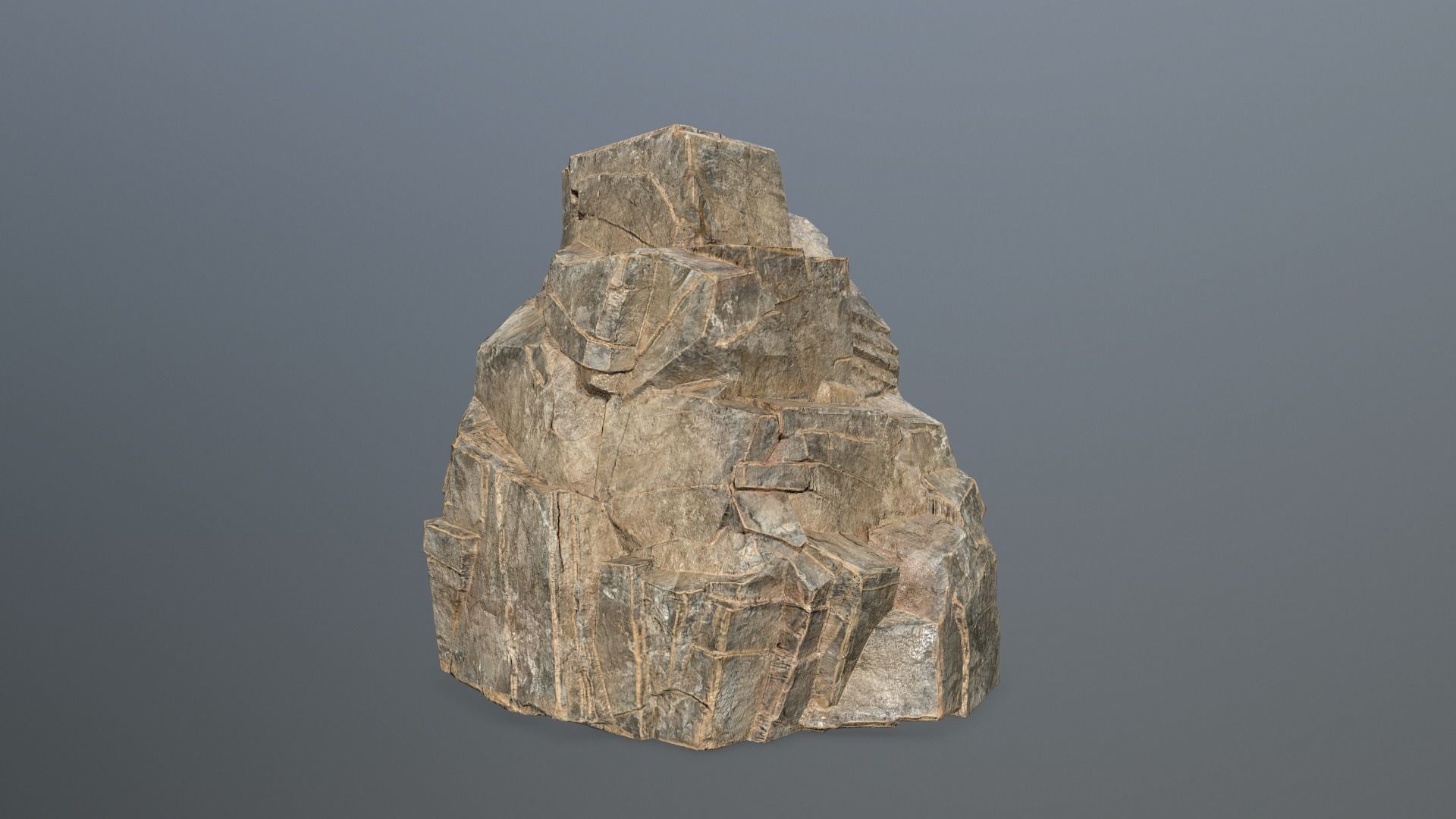 Rock Set Low-poly 3D model_6