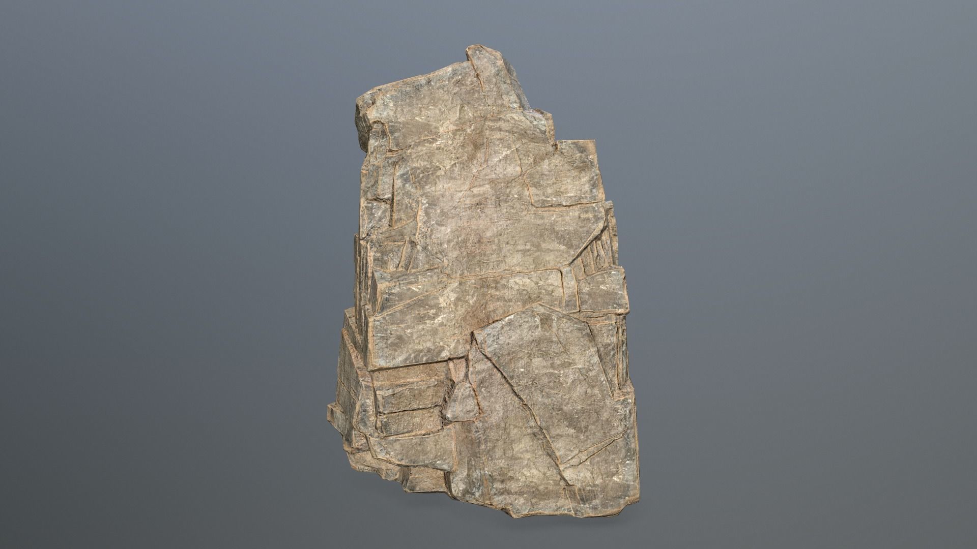 Rock Set Low-poly 3D model_4