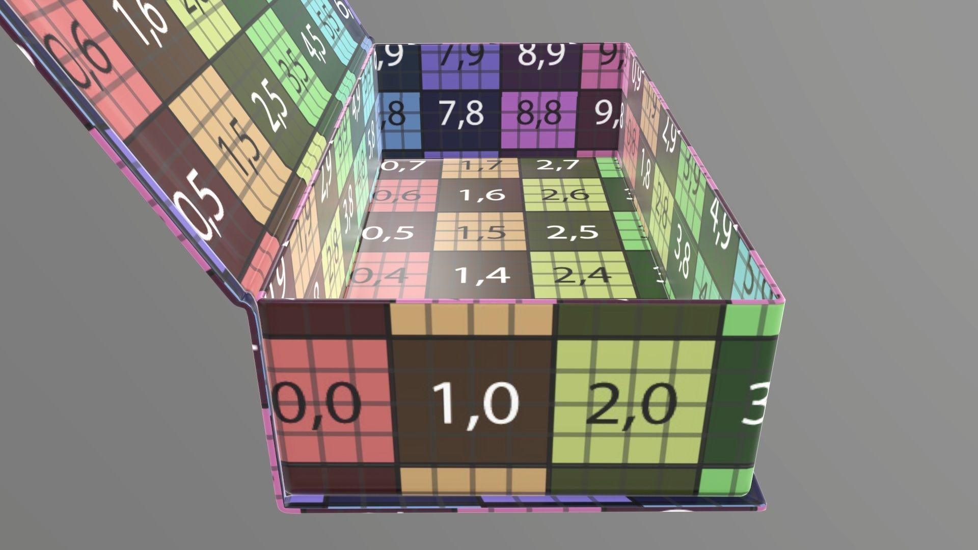 Magnetic open paper gift box 01 3D model_16