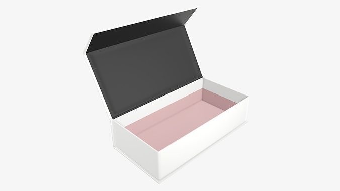 Magnetic open paper gift box 01 3D model