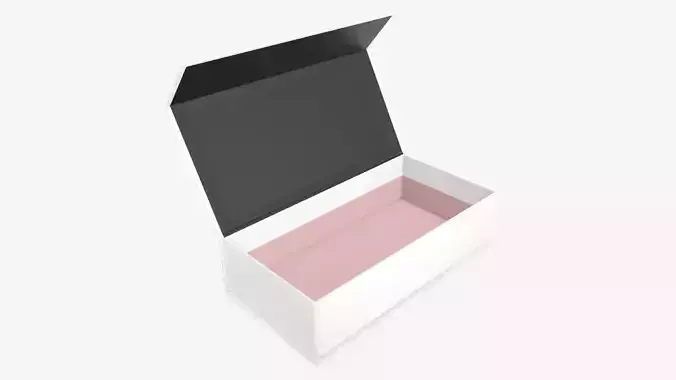 Magnetic open paper gift box 01 3D model