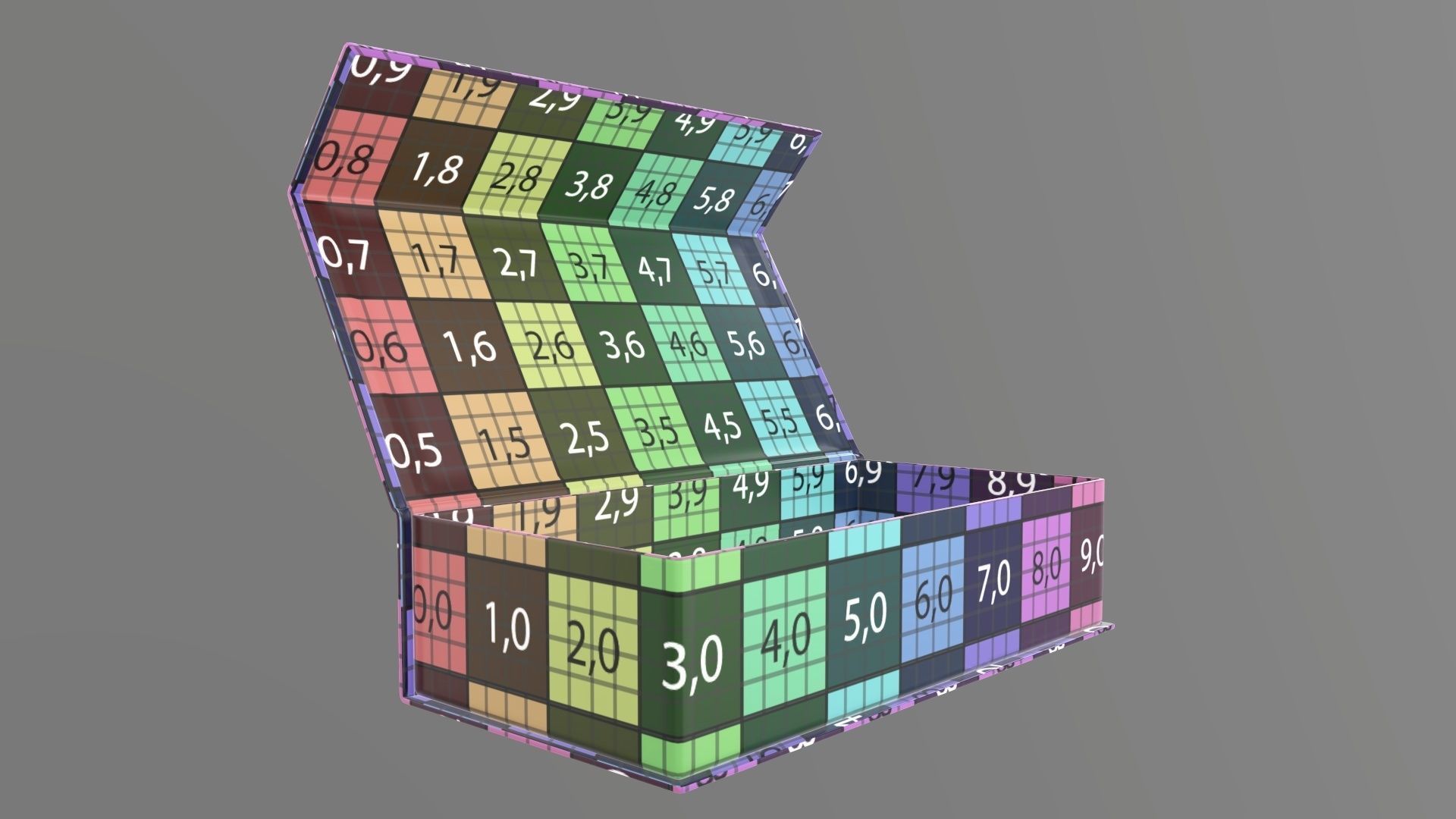 Magnetic open paper gift box 01 3D model_14