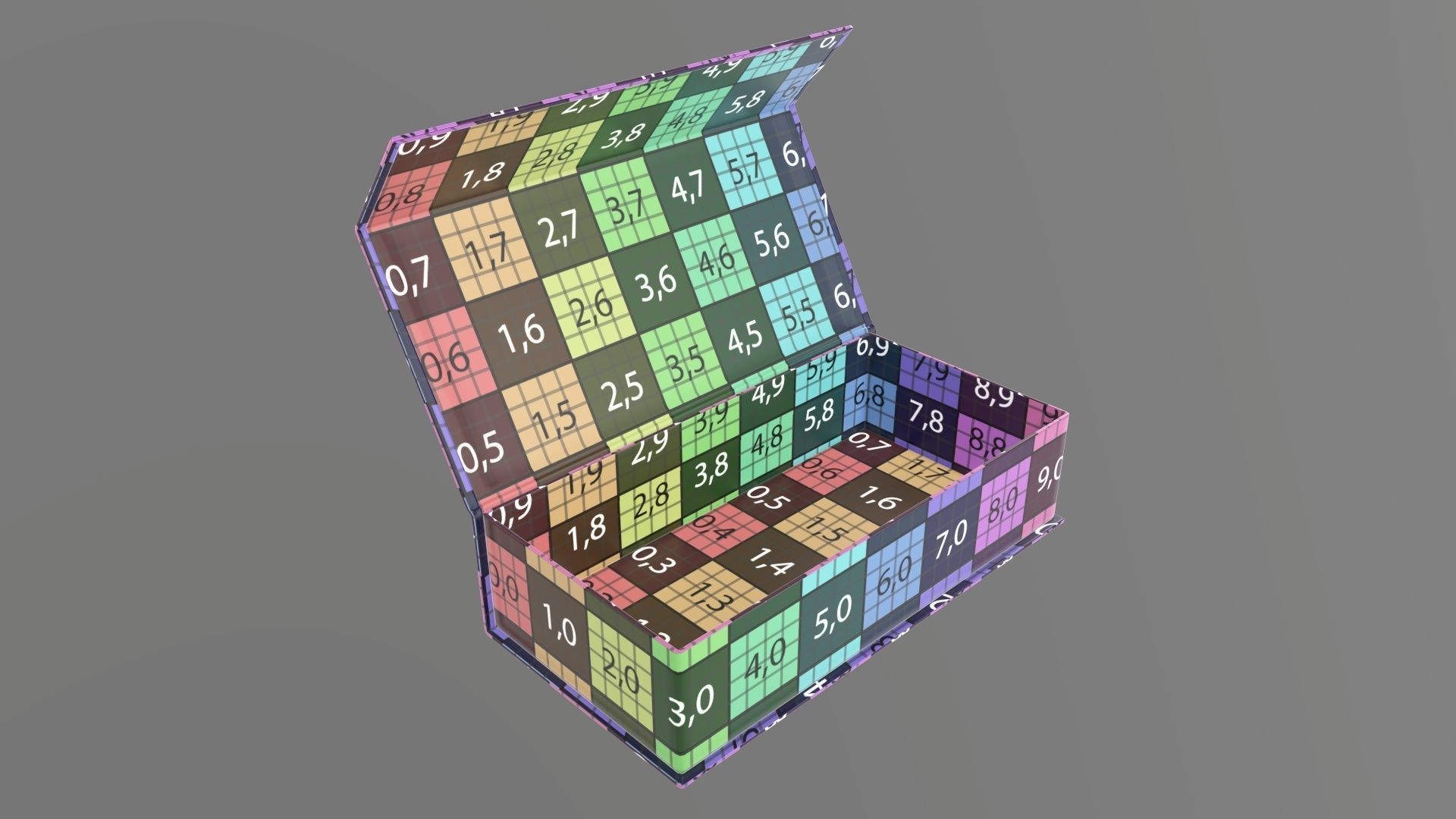 Magnetic open paper gift box 01 3D model_13