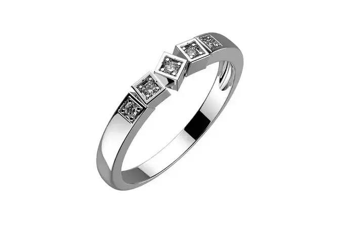 ZP006 ring with diamonds gold