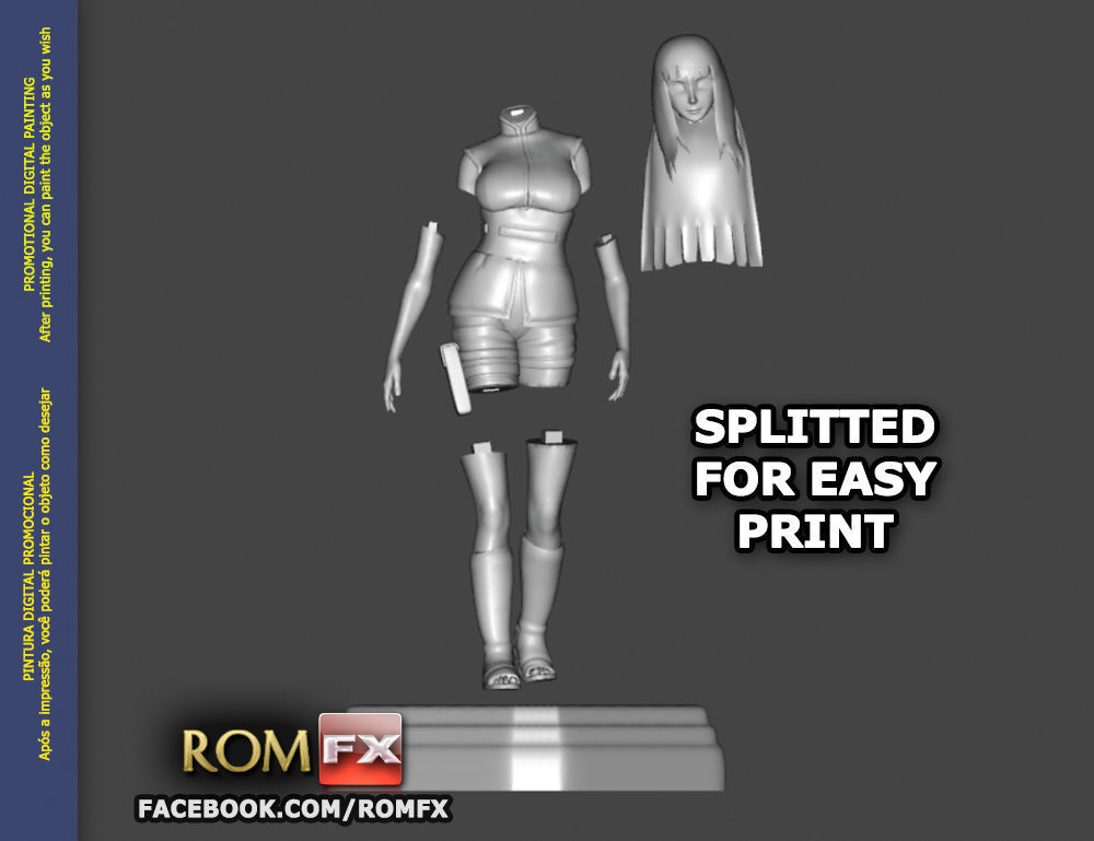  Hinata Hyuga - Naruto - Figure Printable 3D print model_1