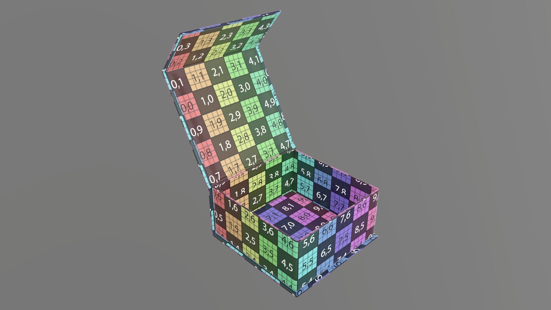 Magnetic open paper gift box 02 3D model_11