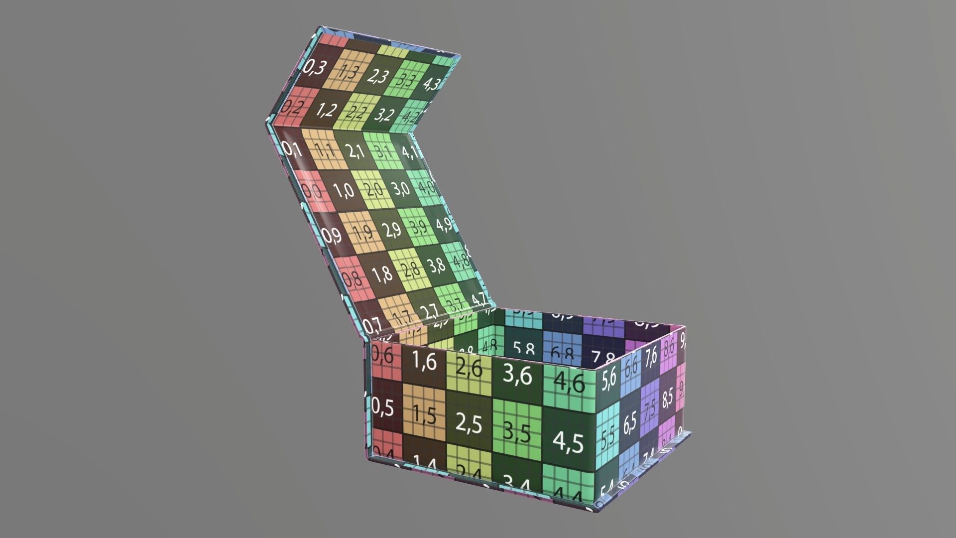 Magnetic open paper gift box 02 3D model_12