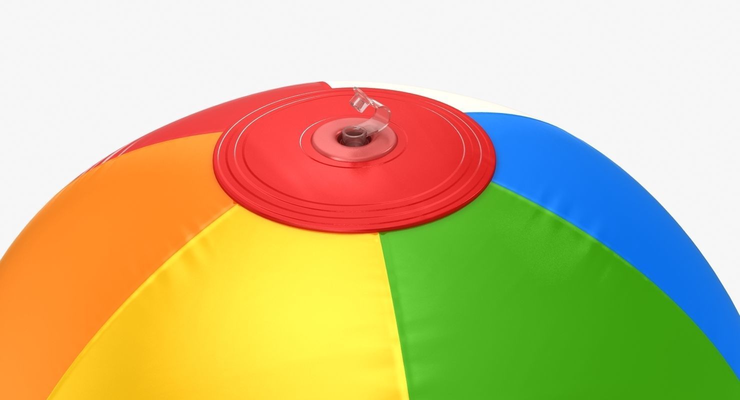 Summer Set beach chair with umbrella and ball Low-poly 3D model_12