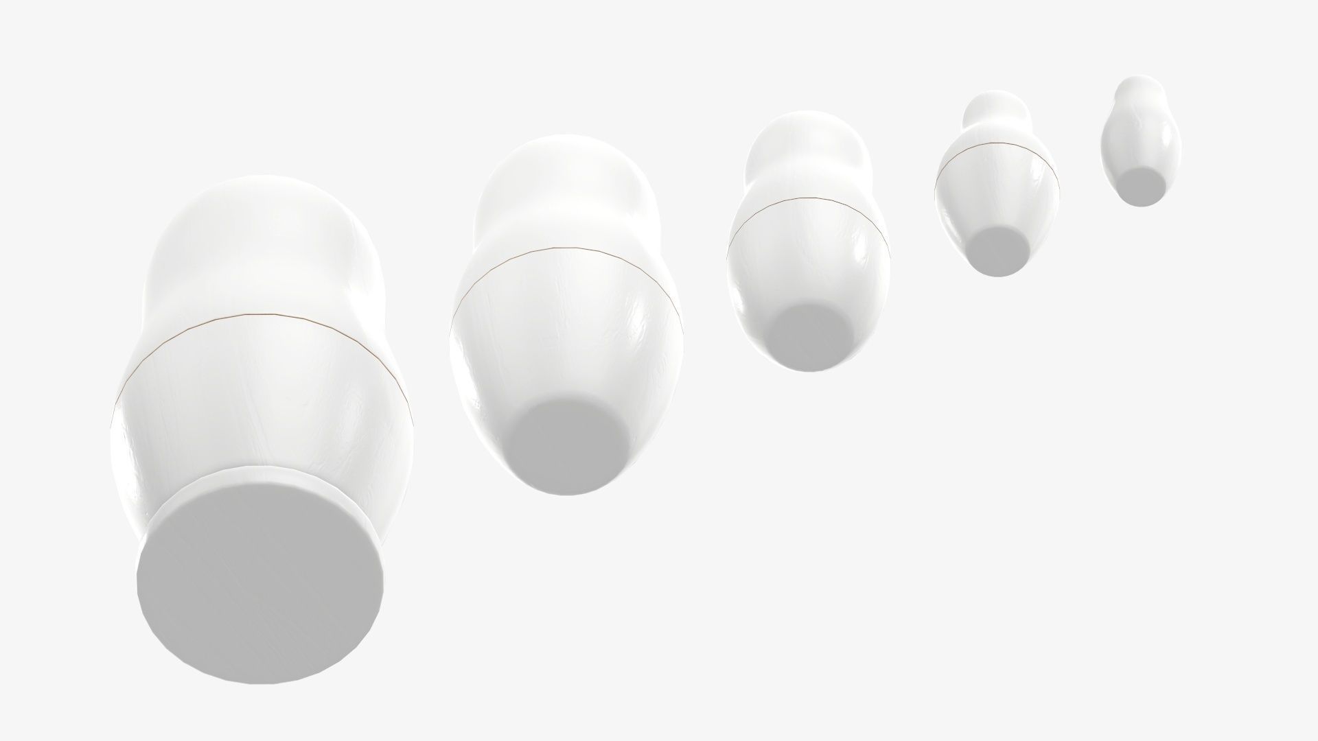 Nesting doll set Matryoshka mockup 3D model_6