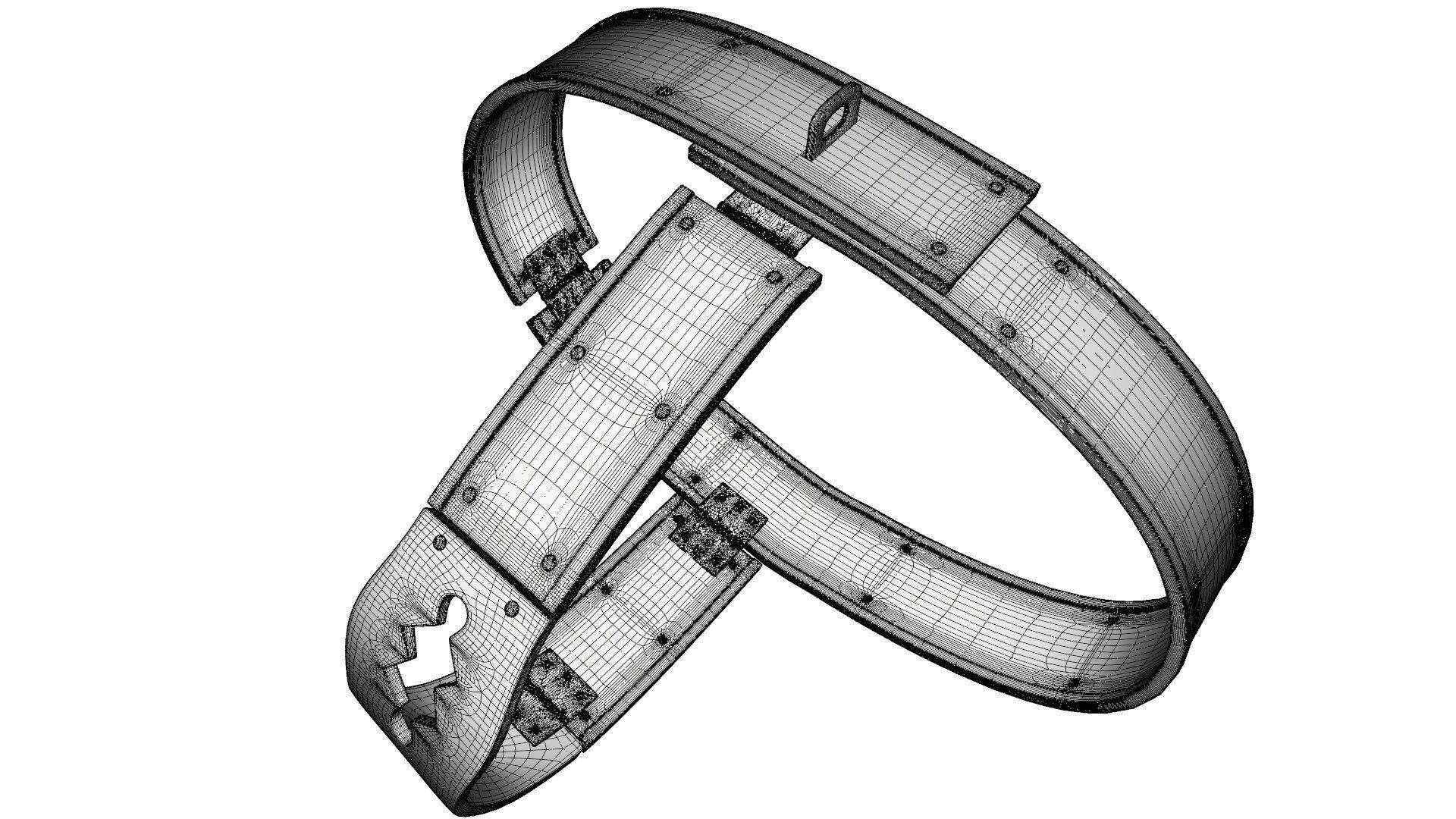 Female Chastity Belt 3D model_12