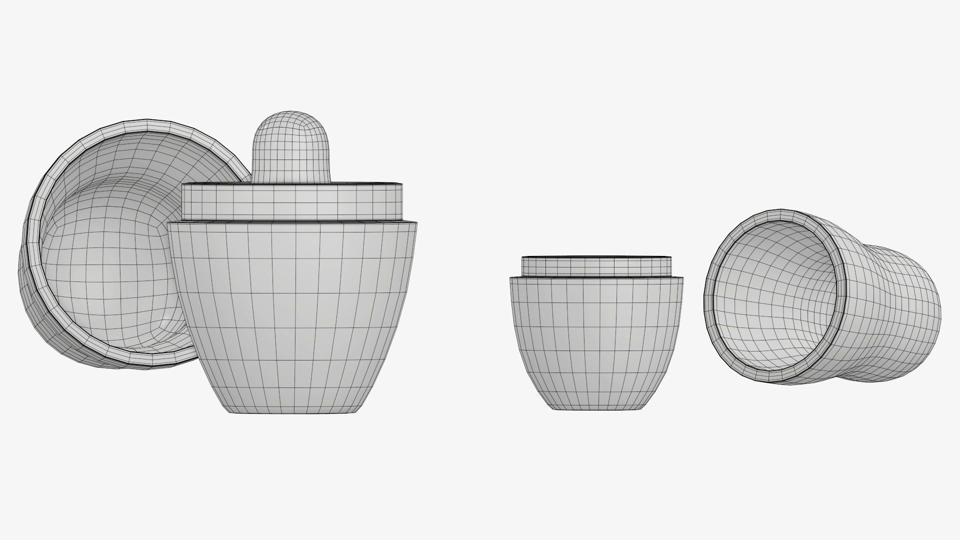 Nesting doll set Matryoshka open mockup 3D model_9