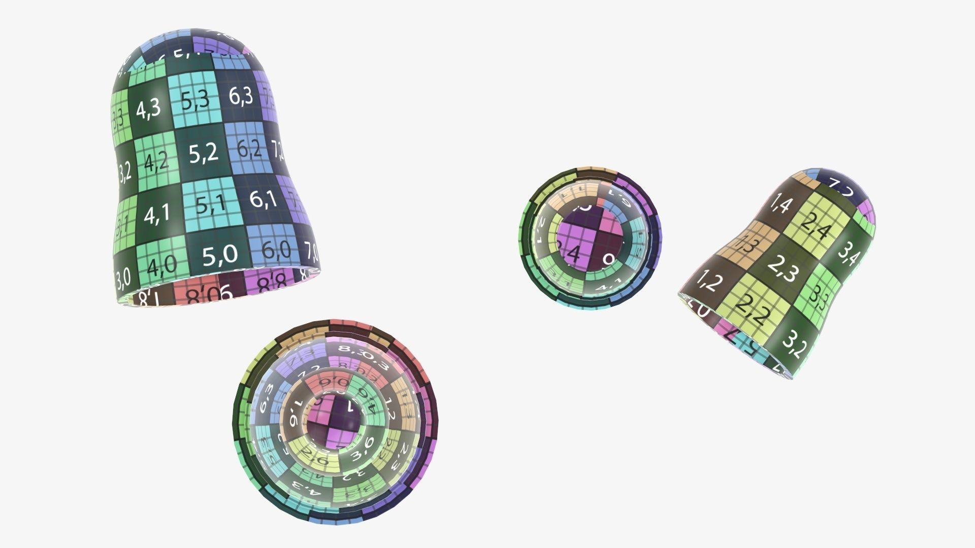 Nesting doll set Matryoshka open mockup 3D model_15