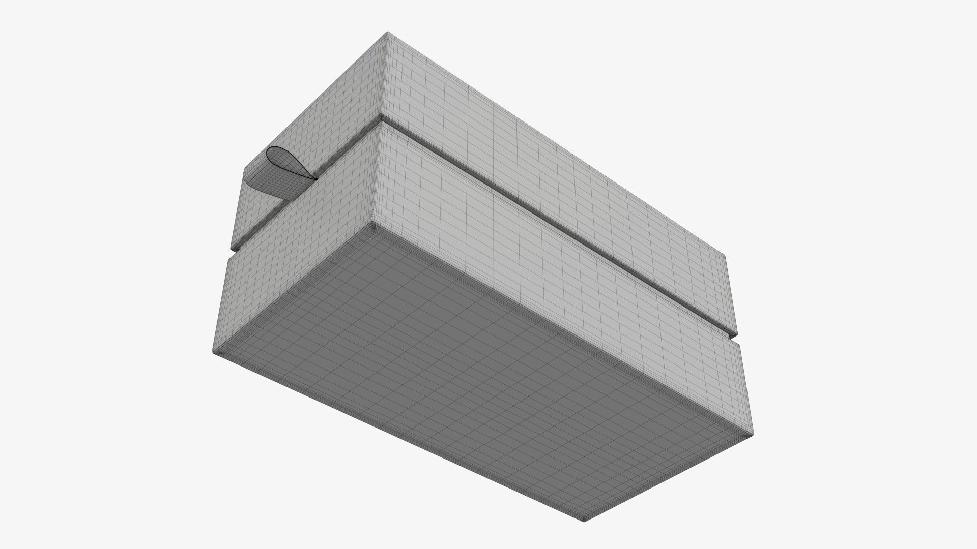 Cardboard gift box with strap mockup 01 3D model_8