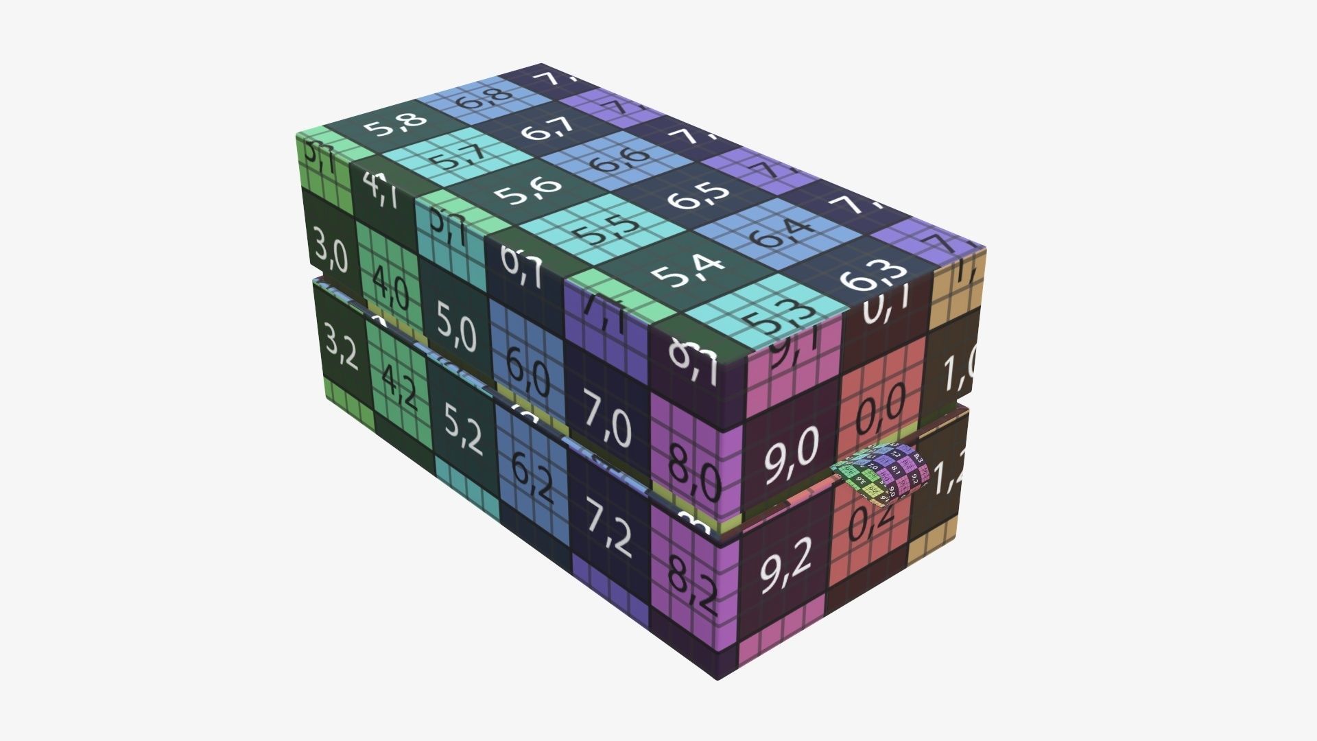 Cardboard gift box with strap mockup 01 3D model_11