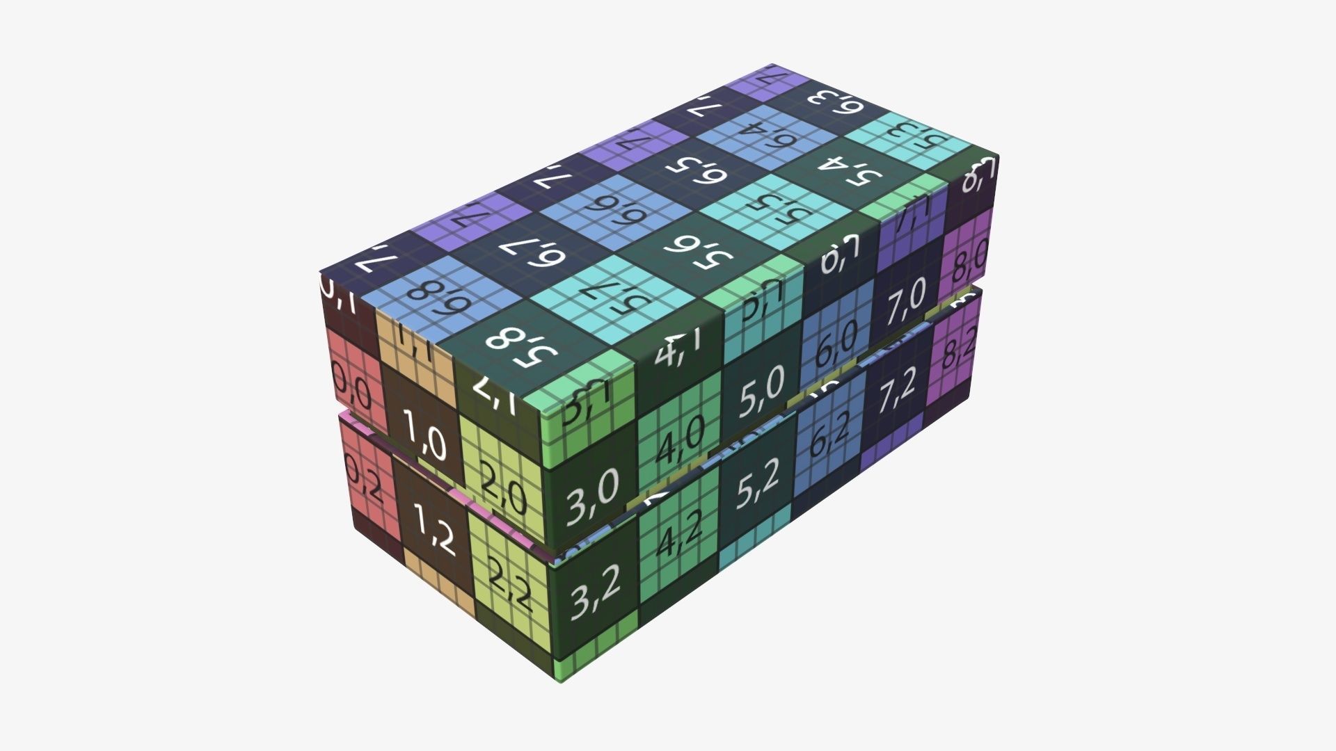 Cardboard gift box with strap mockup 01 3D model_12