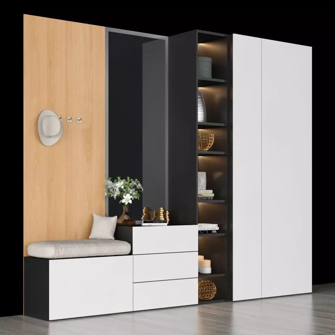 hall furniture 64 3D model