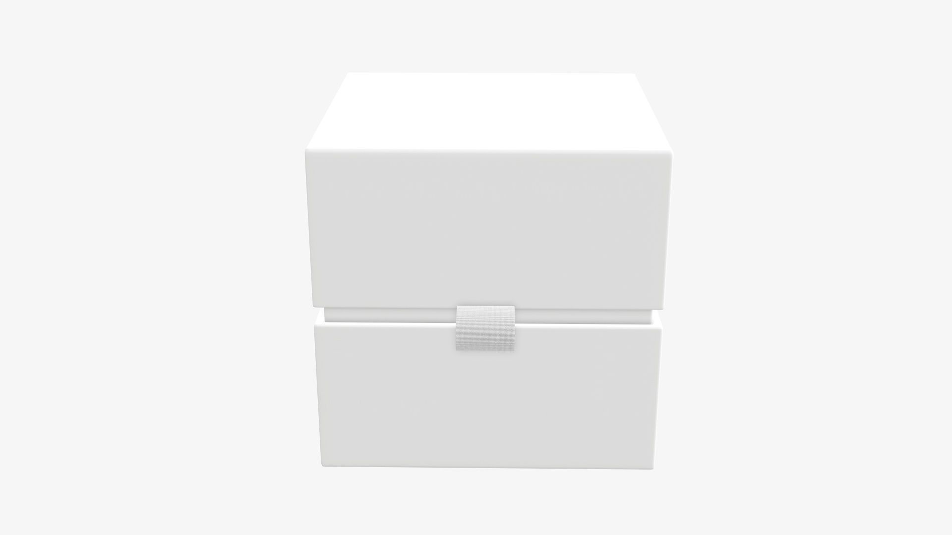 Cardboard gift box with strap mockup 02 3D model_3
