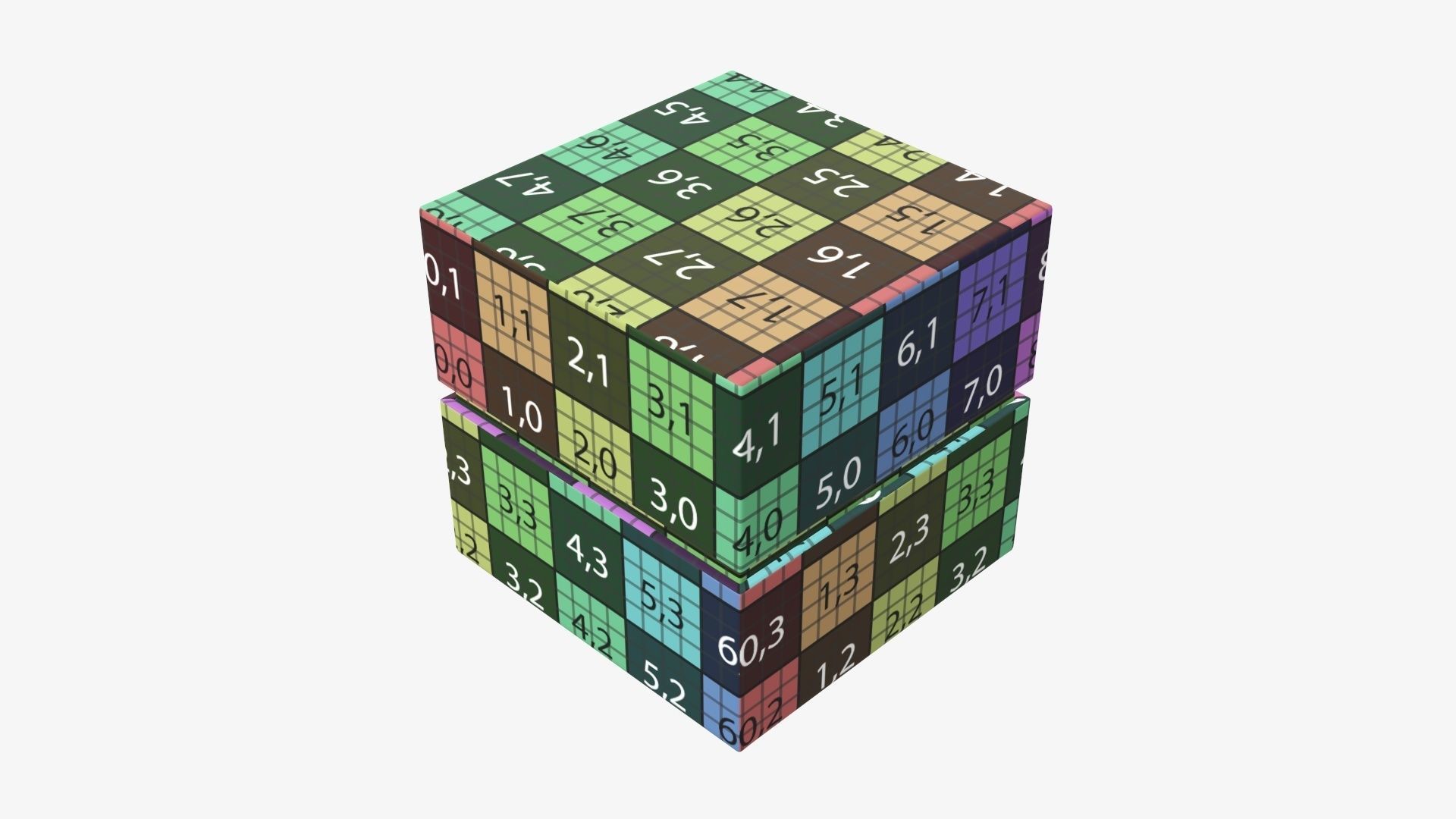 Cardboard gift box with strap mockup 02 3D model_11