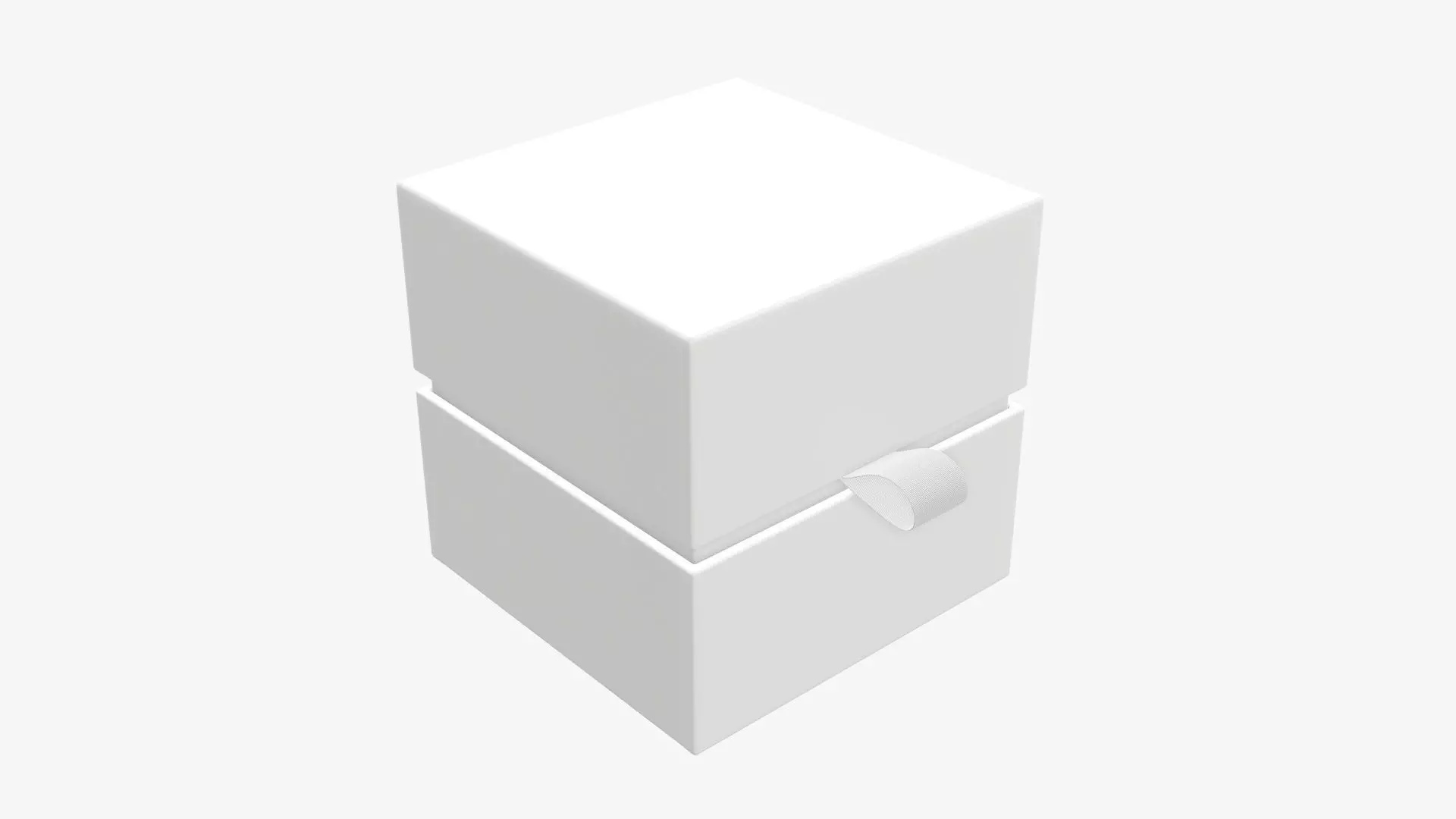 Cardboard gift box with strap mockup 02 3D model_0