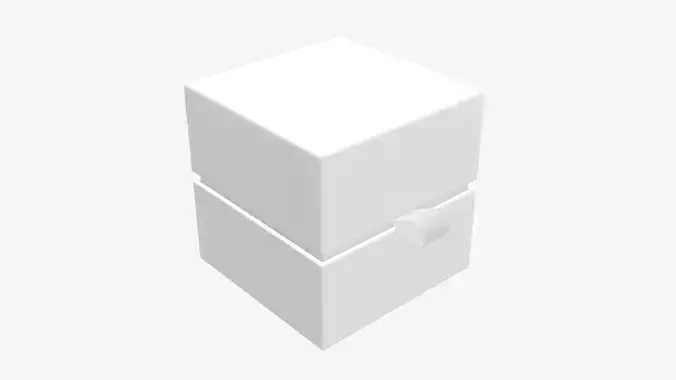 Cardboard gift box with strap mockup 02