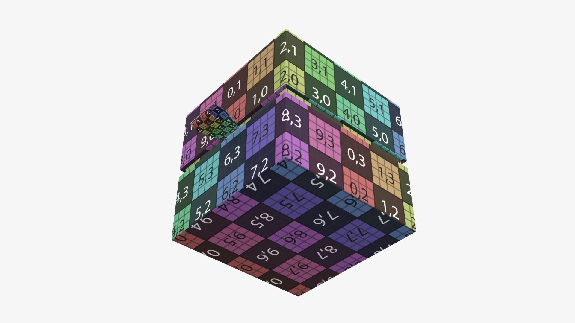 Cardboard gift box with strap mockup 02 3D model_12