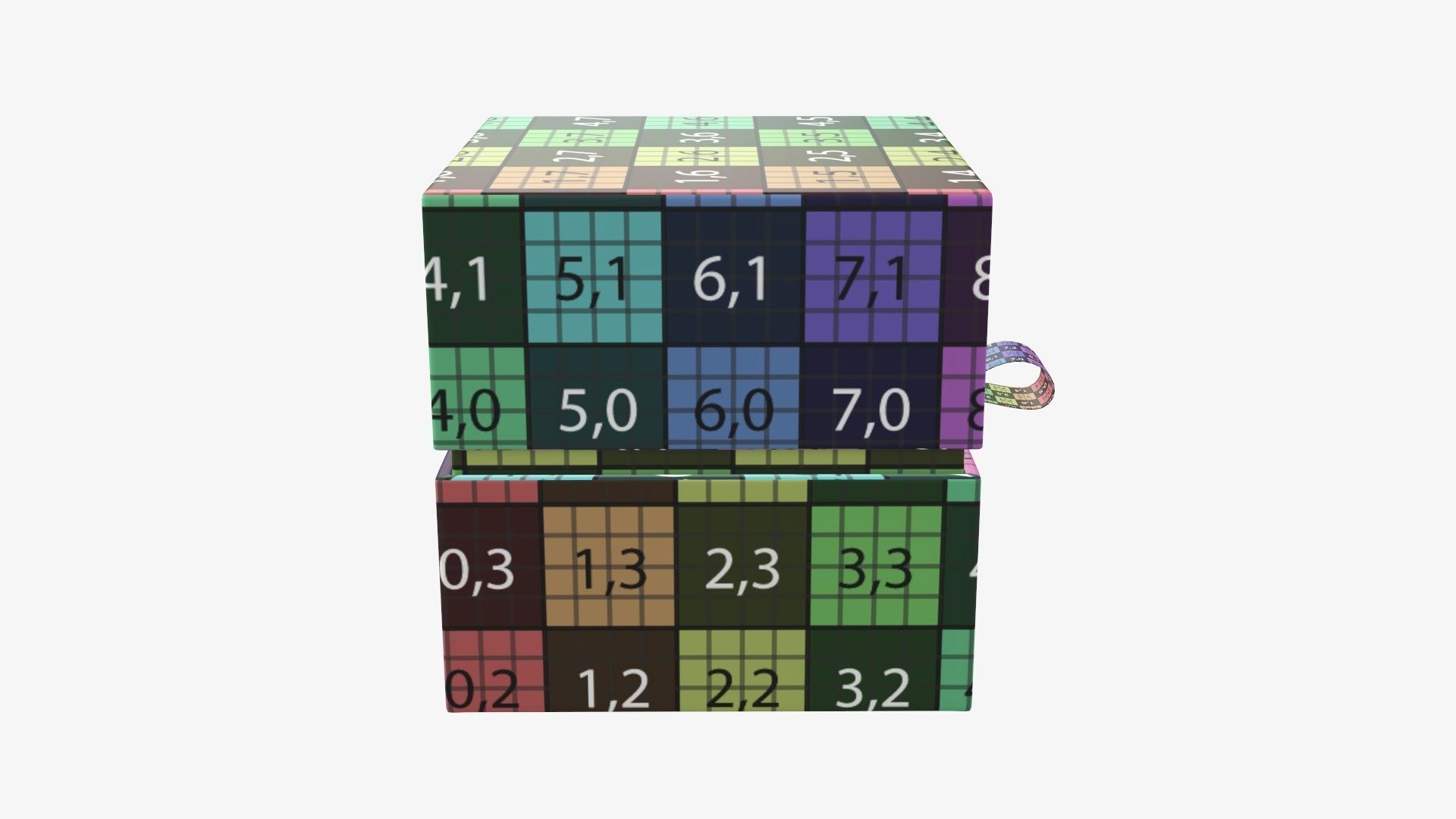 Cardboard gift box with strap mockup 02 3D model_14