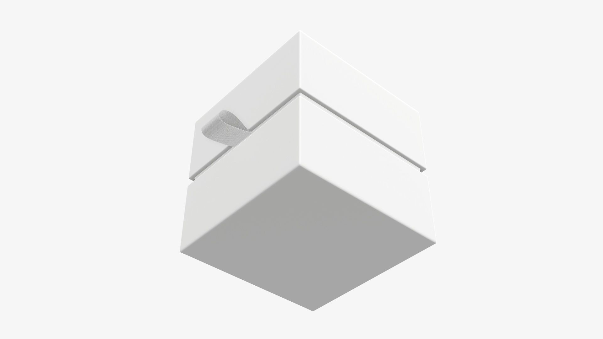 Cardboard gift box with strap mockup 02 3D model_2